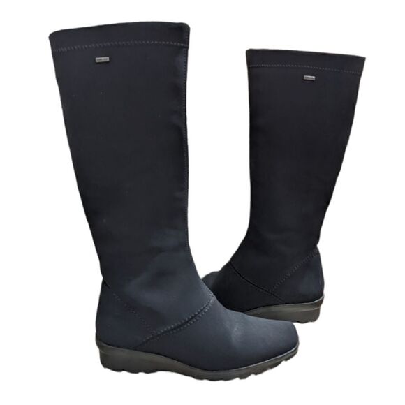 Ara Luftpolster Paula Waterproof Gore-Tex Black Tall Boots Size 5.5 US - Picture 2 of 16